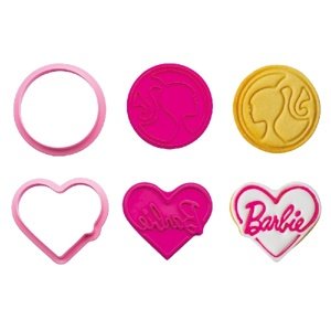 Vykrajovačky s odtlačovačmi Barbie 2 ks