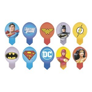 Jedlá papierová dekorácia Justice League 20 ks