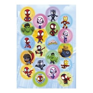 Dekorácia na cupcake fondánový list Spidey - 34 mm