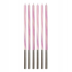 Narodeninové sviečky Candy Pink 15 cm 6 ks