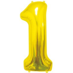 Balónik z fólie s číslicou 1 zlatý 92cm